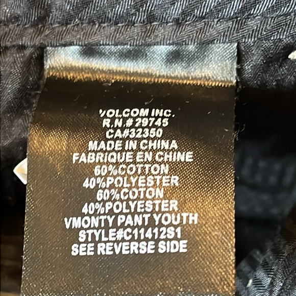 Volcom Tan Pants - cool khaki wardrobe addy Boys Sz 10 regular - Picture 11 of 12